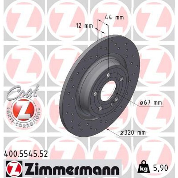 ZIMMERMANN 400.5545.52 Bremsscheibe