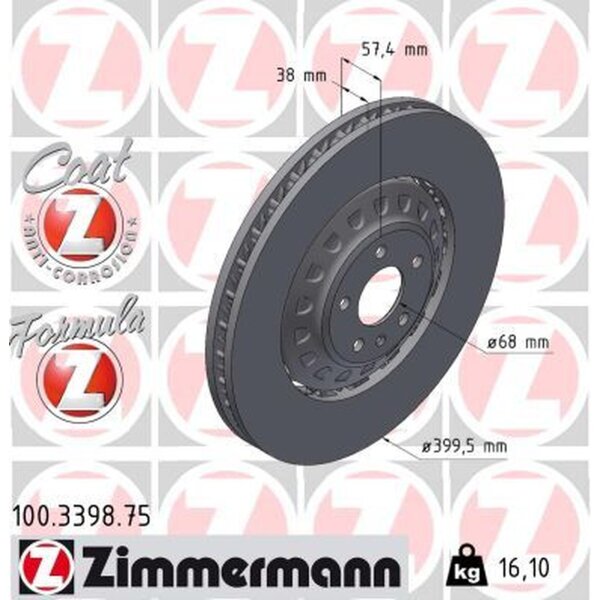 ZIMMERMANN 100.3398.75 Bremsscheibe