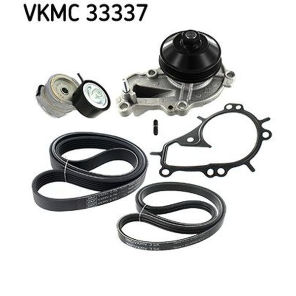 SKF VKMC 33337 Wasserpumpe + Keilrippenriemensatz