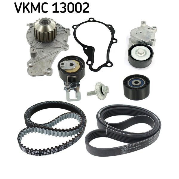 SKF VKMC 13002 Wasserpumpe + Zahn-/Keilrippenriemensatz
