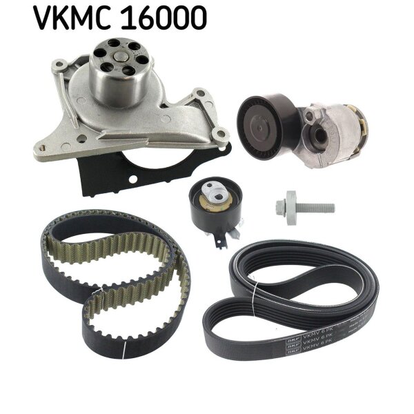 SKF VKMC 16000 Wasserpumpe + Zahn-/Keilrippenriemensatz