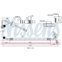 NISSENS 842466 Niederdruckleitung, Klimaanlage