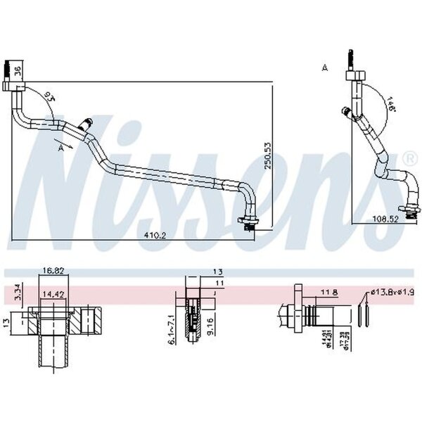 NISSENS 843716 Niederdruckleitung, Klimaanlage
