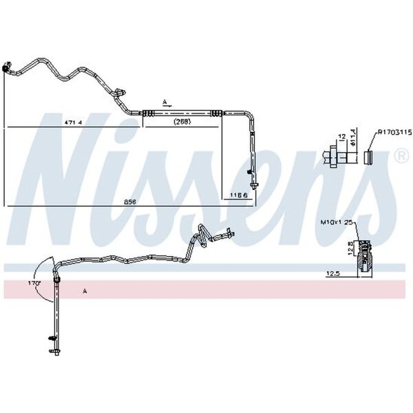 NISSENS 844832 Hochdruckleitung, Klimaanlage