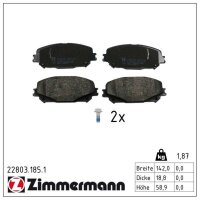 ZIMMERMANN 22803.185.1 Bremsbelagsatz, Scheibenbremse