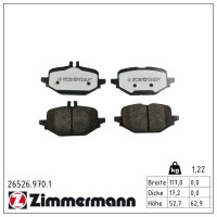 ZIMMERMANN 26526.970.1 Bremsbelagsatz, Scheibenbremse