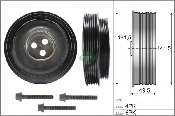 Schaeffler INA 544 0166 20 Riemenscheibe, Kurbelwelle