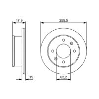 BOSCH 0 986 479 S21 Bremsscheibe