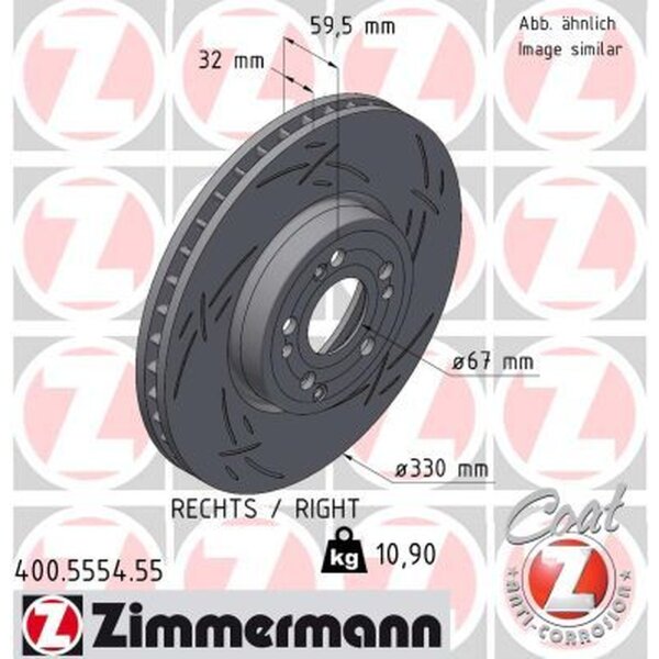 ZIMMERMANN 400.5554.55 Bremsscheibe
