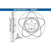 ATE 24.0330-0251.1 Bremsscheibe