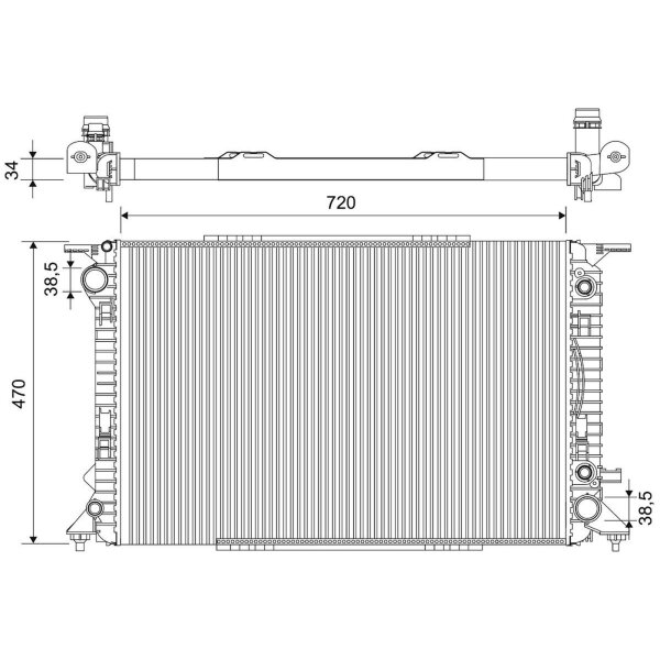 VALEO 701853 Kühler, Motorkühlung
