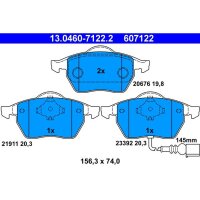 ATE 13.0460-7122.2 Bremsbelagsatz, Scheibenbremse