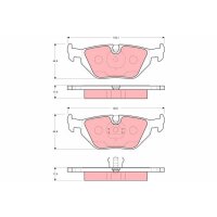 TRW GDB1343 Bremsbelagsatz, Scheibenbremse