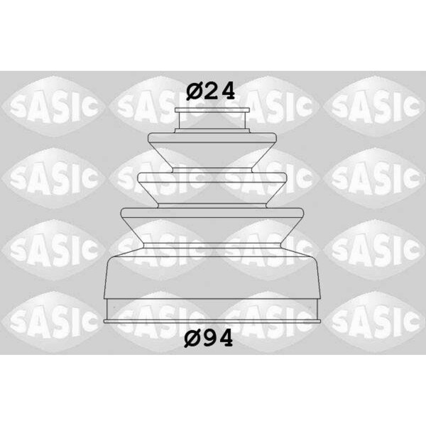SASIC 2873493 Faltenbalgsatz, Antriebswelle