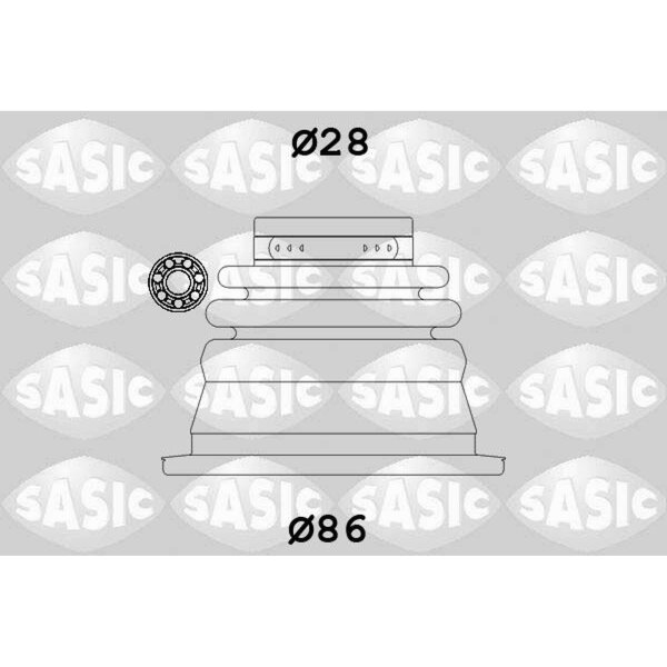 SASIC 4003464 Faltenbalgsatz, Antriebswelle