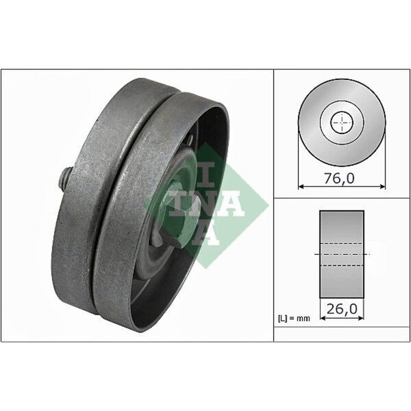 Schaeffler INA 532 0326 30 Umlenk-/Führungsrolle, Keilrippenriemen