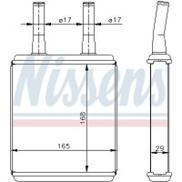 NISSENS 77604 Wärmetauscher, Innenraumheizung