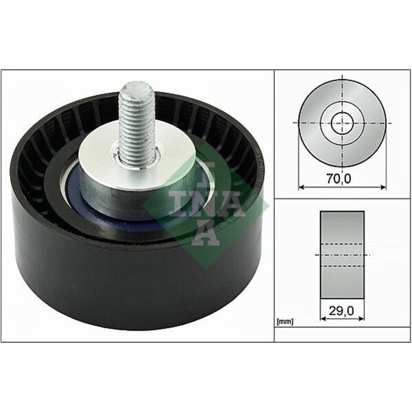 Schaeffler INA 532 0298 10 Umlenk-/Führungsrolle, Keilrippenriemen