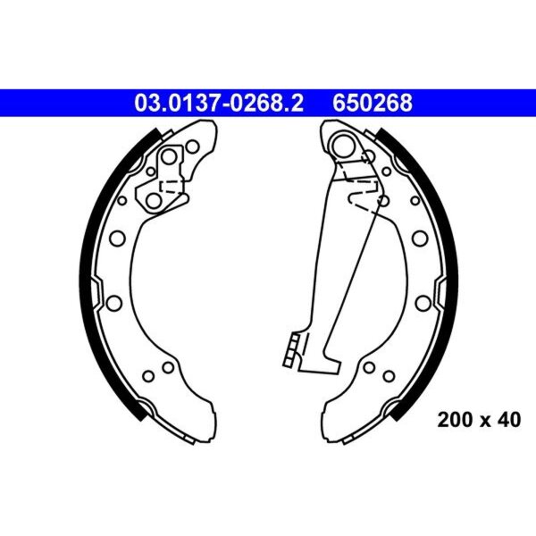 ATE 03.0137-0268.2 Bremsbackensatz