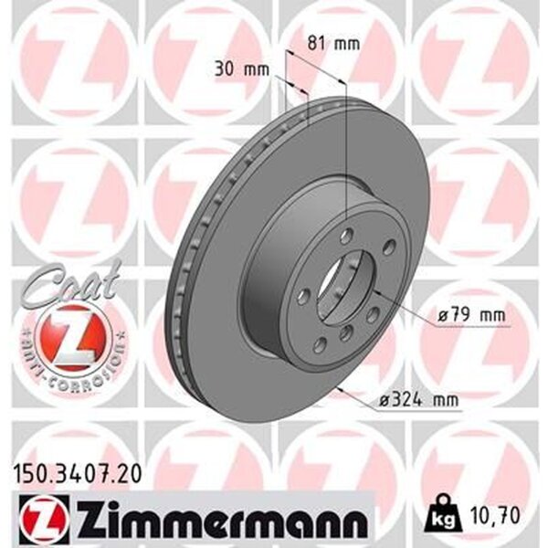 ZIMMERMANN 150.3407.20 Bremsscheibe