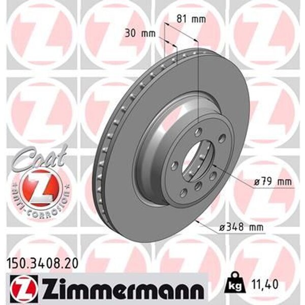 ZIMMERMANN 150.3408.20 Bremsscheibe