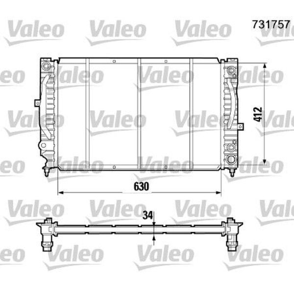 VALEO 731757 Kühler, Motorkühlung