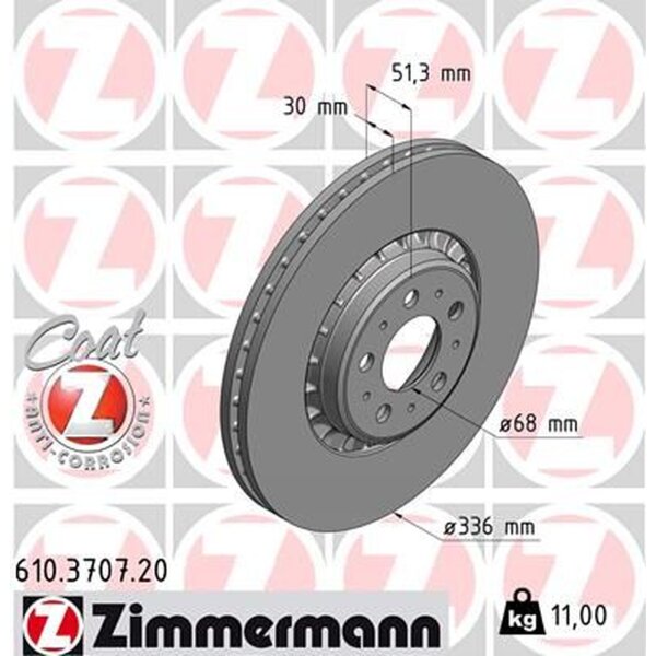 ZIMMERMANN 610.3707.20 Bremsscheibe