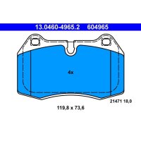 ATE 13.0460-4965.2 Bremsbelagsatz, Scheibenbremse