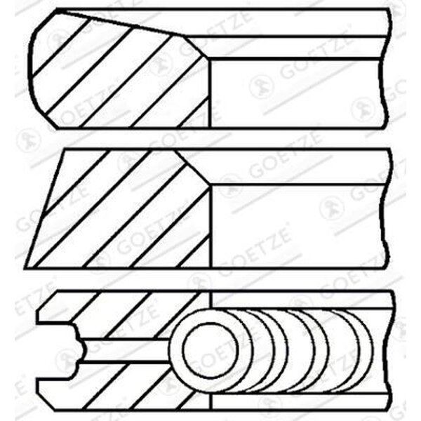 GOETZE ENGINE 08-123700-00 Kolbenringsatz