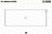 GLYCO 71-3694/4 STD Pleuellagerschale