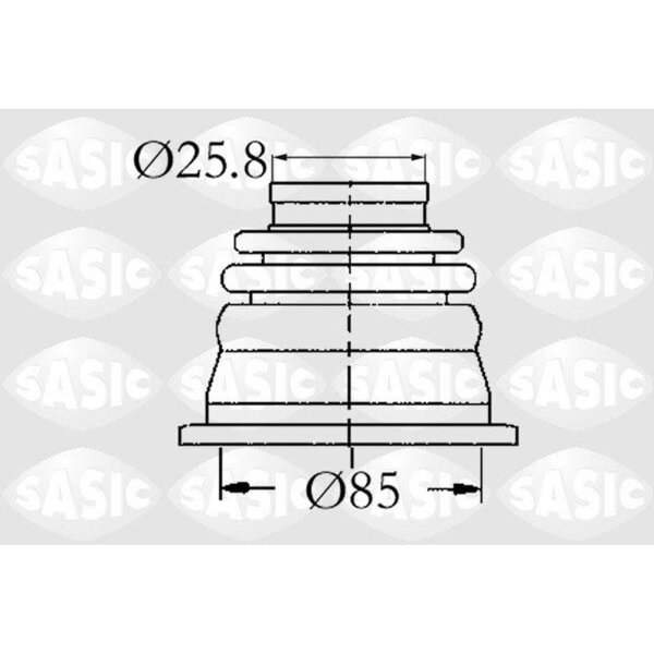 SASIC 4003408 Faltenbalgsatz, Antriebswelle