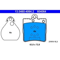 ATE 13.0460-4064.2 Bremsbelagsatz, Scheibenbremse