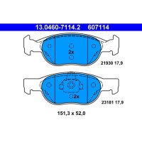ATE 13.0460-7114.2 Bremsbelagsatz, Scheibenbremse