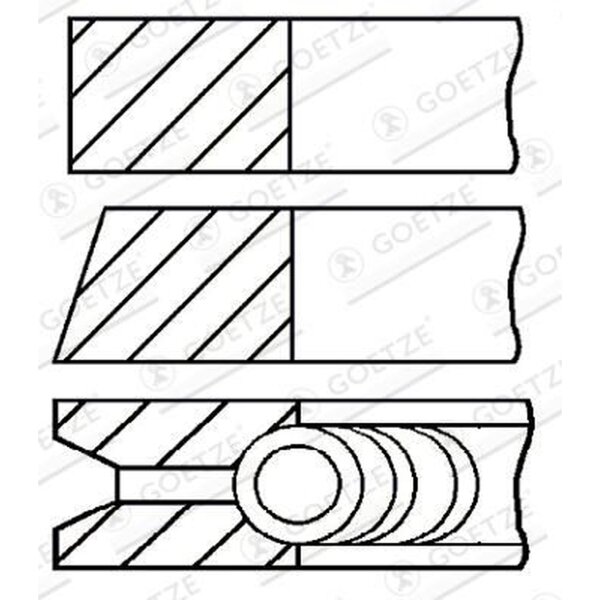 GOETZE ENGINE 08-336400-00 Kolbenringsatz