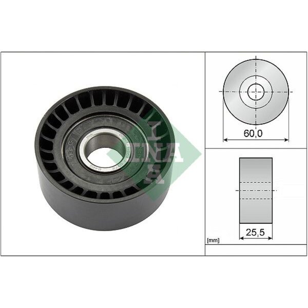 Schaeffler INA 532 0243 10 Umlenk-/Führungsrolle, Keilrippenriemen
