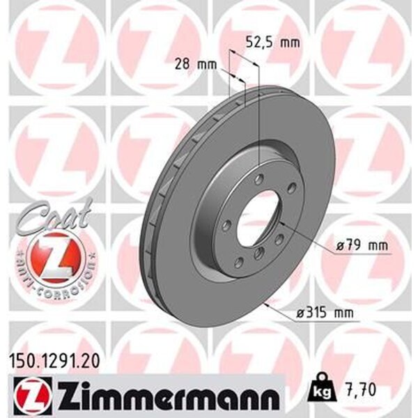 ZIMMERMANN 150.1291.20 Bremsscheibe