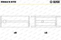 GLYCO H982/5 STD Kurbelwellenlagerschale