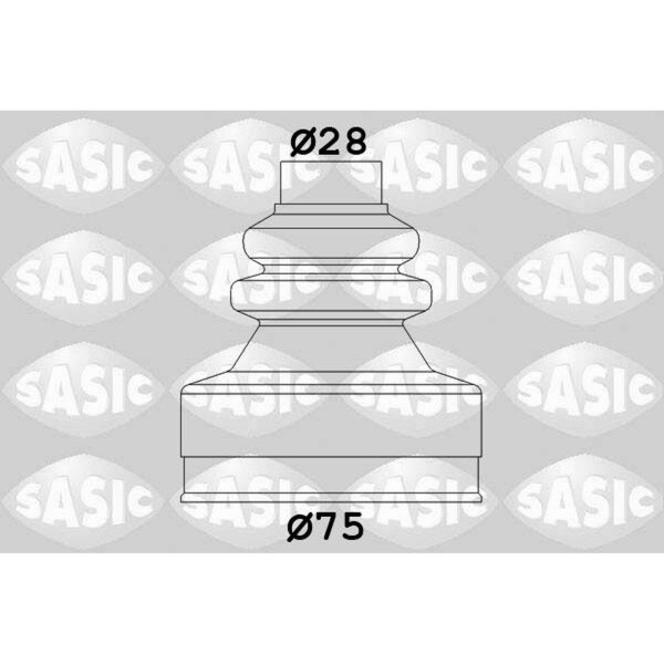 SASIC 2873773 Faltenbalgsatz, Antriebswelle