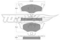 TOMEX Brakes TX 10-86 Bremsbelagsatz, Scheibenbremse