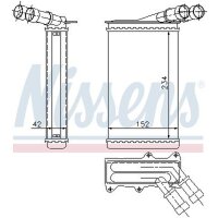 NISSENS 71156 Wärmetauscher, Innenraumheizung