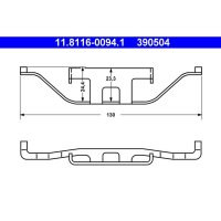 ATE 11.8116-0094.1 Feder, Bremssattel