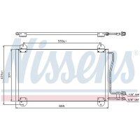 NISSENS 94225 Kondensator, Klimaanlage