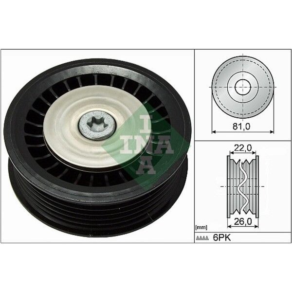 Schaeffler INA 532 0678 10 Umlenk-/Führungsrolle, Keilrippenriemen