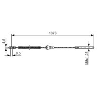 BOSCH 1 987 477 310 Seilzug, Feststellbremse