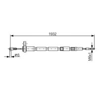 BOSCH 1 987 477 346 Seilzug, Feststellbremse