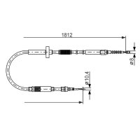 BOSCH 1 987 477 659 Seilzug, Feststellbremse