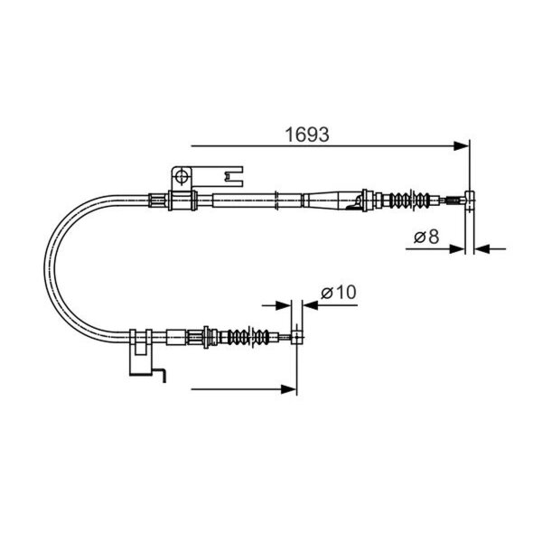 BOSCH 1 987 477 917 Seilzug, Feststellbremse
