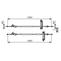 BOSCH 1 987 477 930 Seilzug, Feststellbremse
