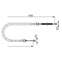 BOSCH 1 987 477 955 Seilzug, Feststellbremse
