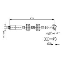 BOSCH 1 987 481 B20 Bremsschlauch